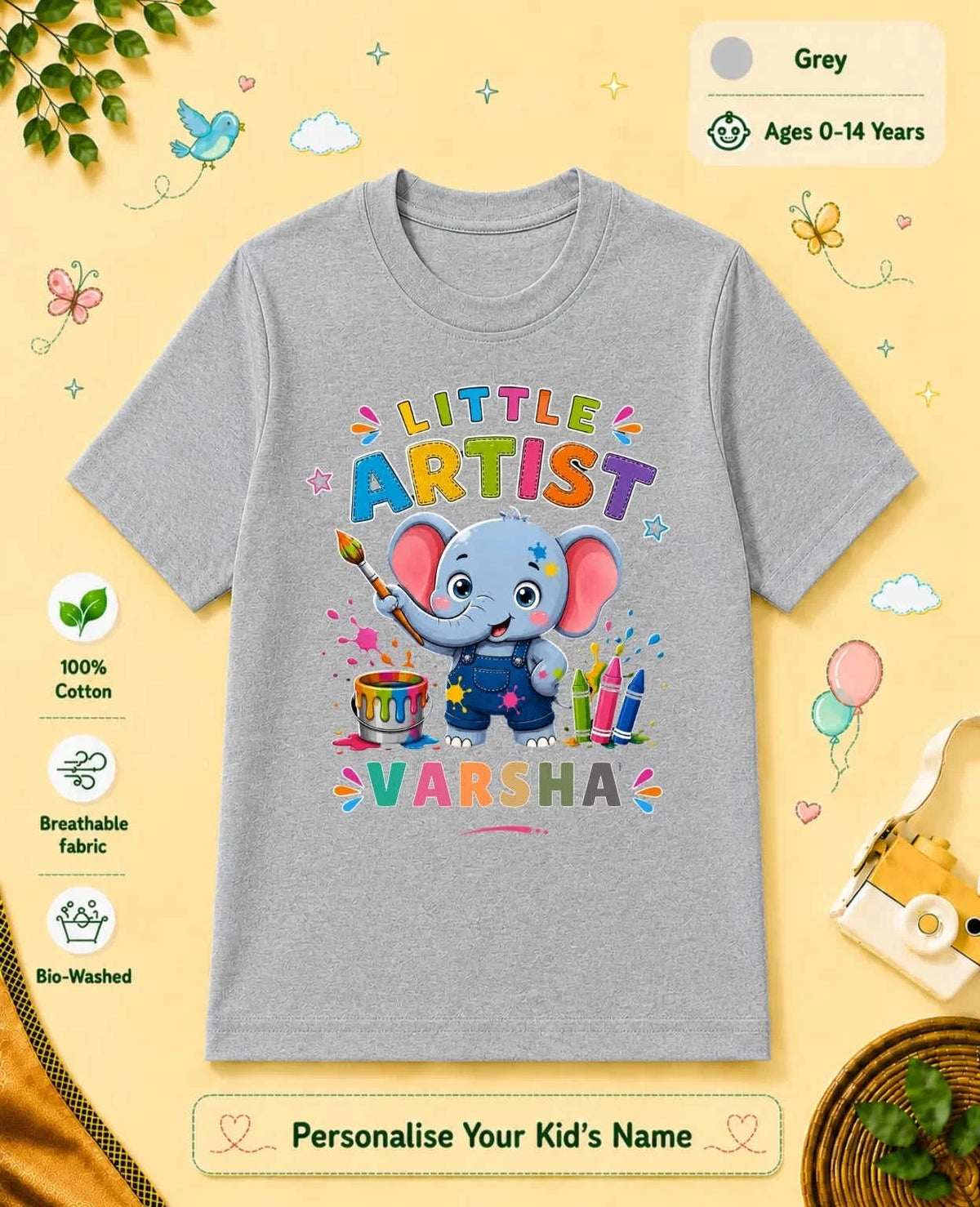 Little Artist Custom Kid Cotton Tshirt Swiftsoul