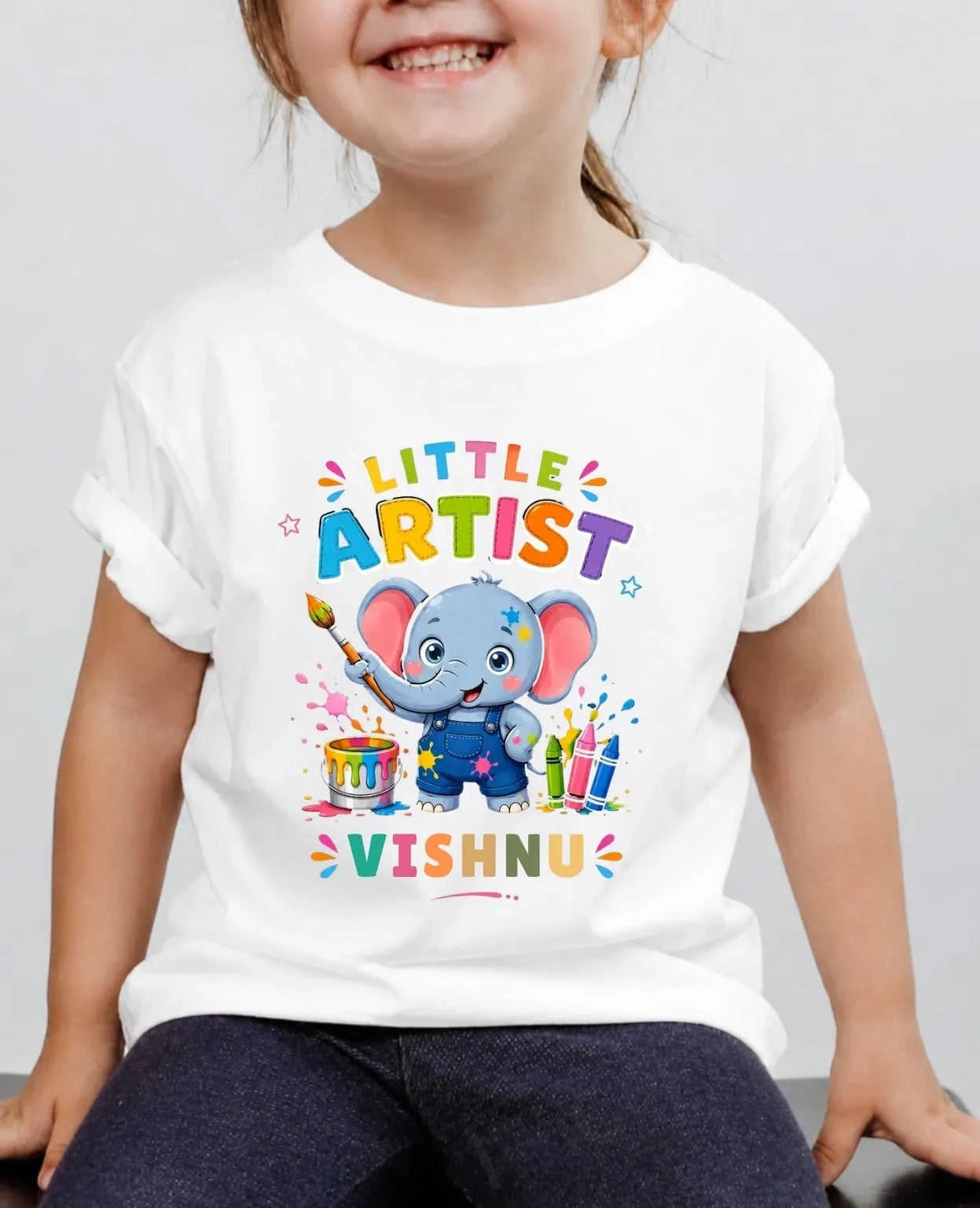 Little Artist Custom Kid Cotton Tshirt Swiftsoul