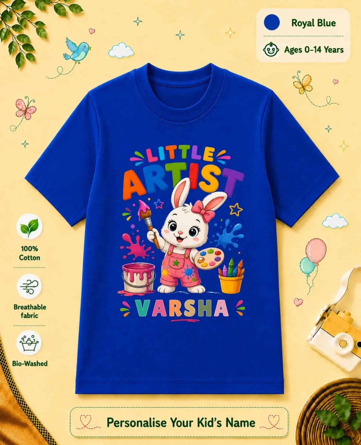 Little Artist Custom Kid Cotton Tshirt Swiftsoul