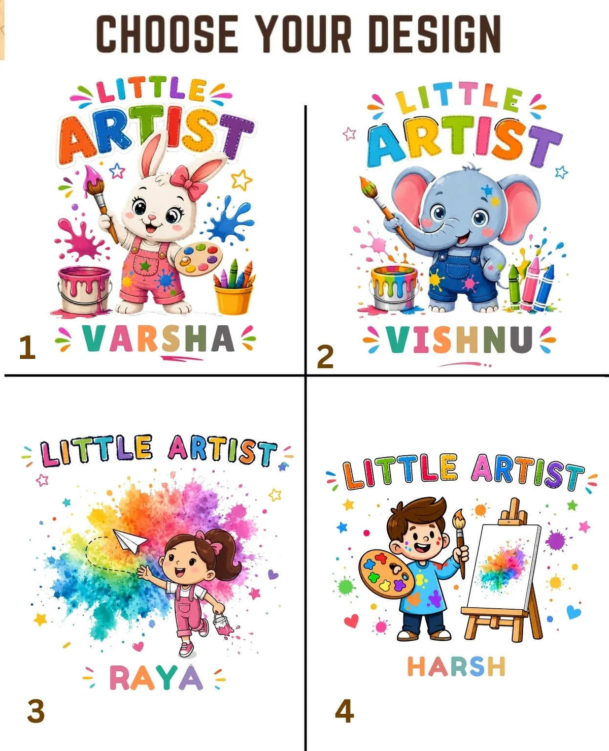 Little Artist Custom Kid Cotton Tshirt Swiftsoul
