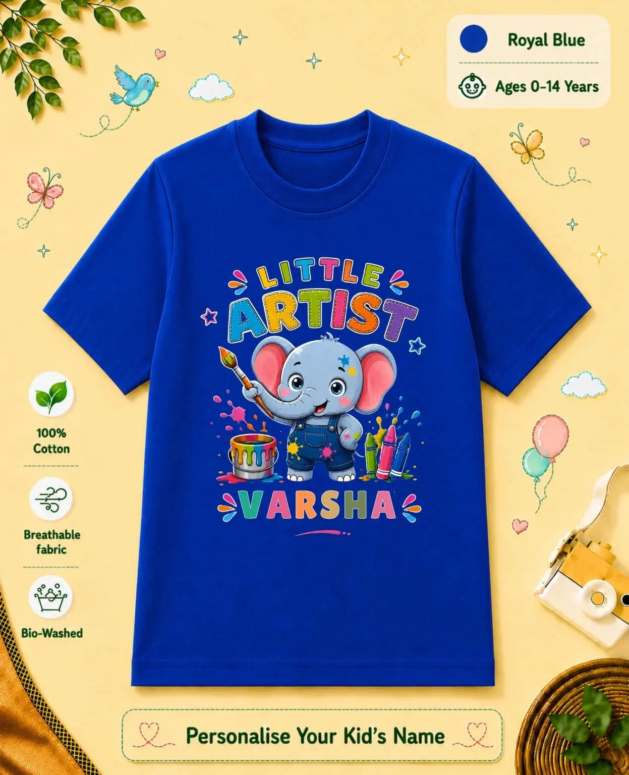Little Artist Custom Kid Cotton Tshirt Swiftsoul