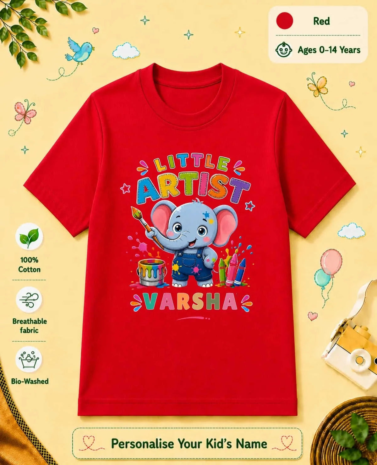 Little Artist Custom Kid Cotton Tshirt Swiftsoul