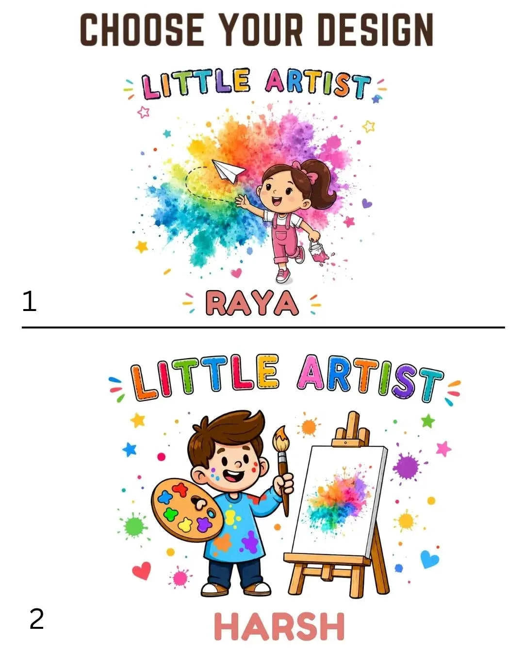 Little Artist Custom Kids Name Tee Swiftsoul 