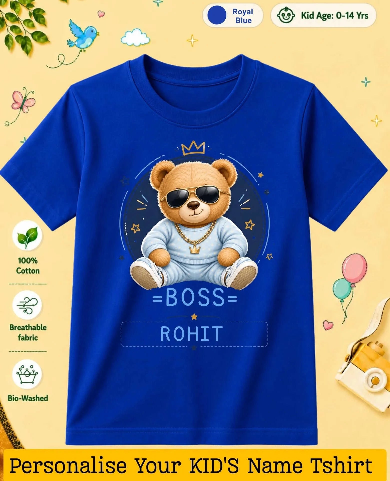 Little Boss Custom Kid Cotton Tshirt Swiftsoul
