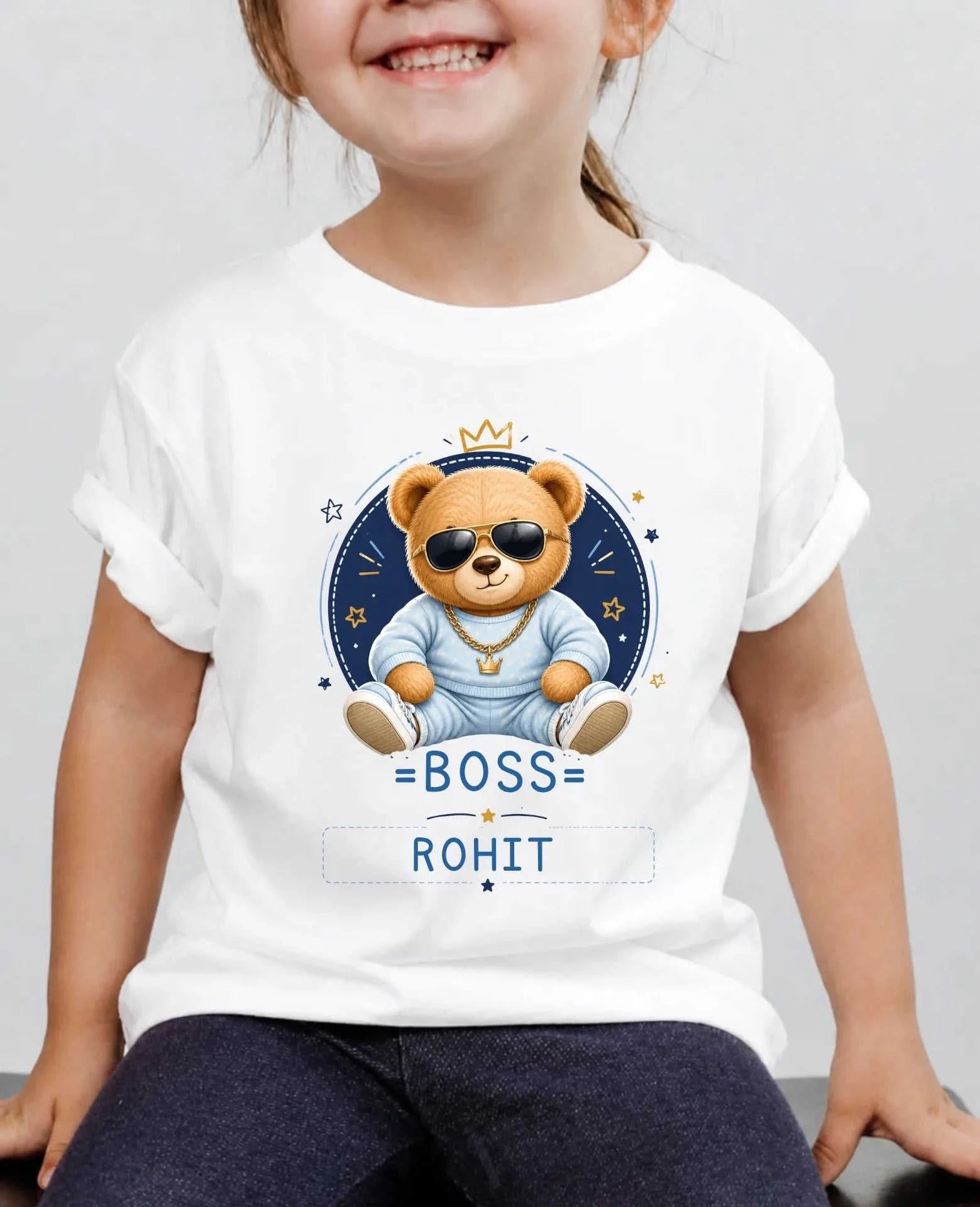 Little Boss Custom Kid Cotton Tshirt Swiftsoul