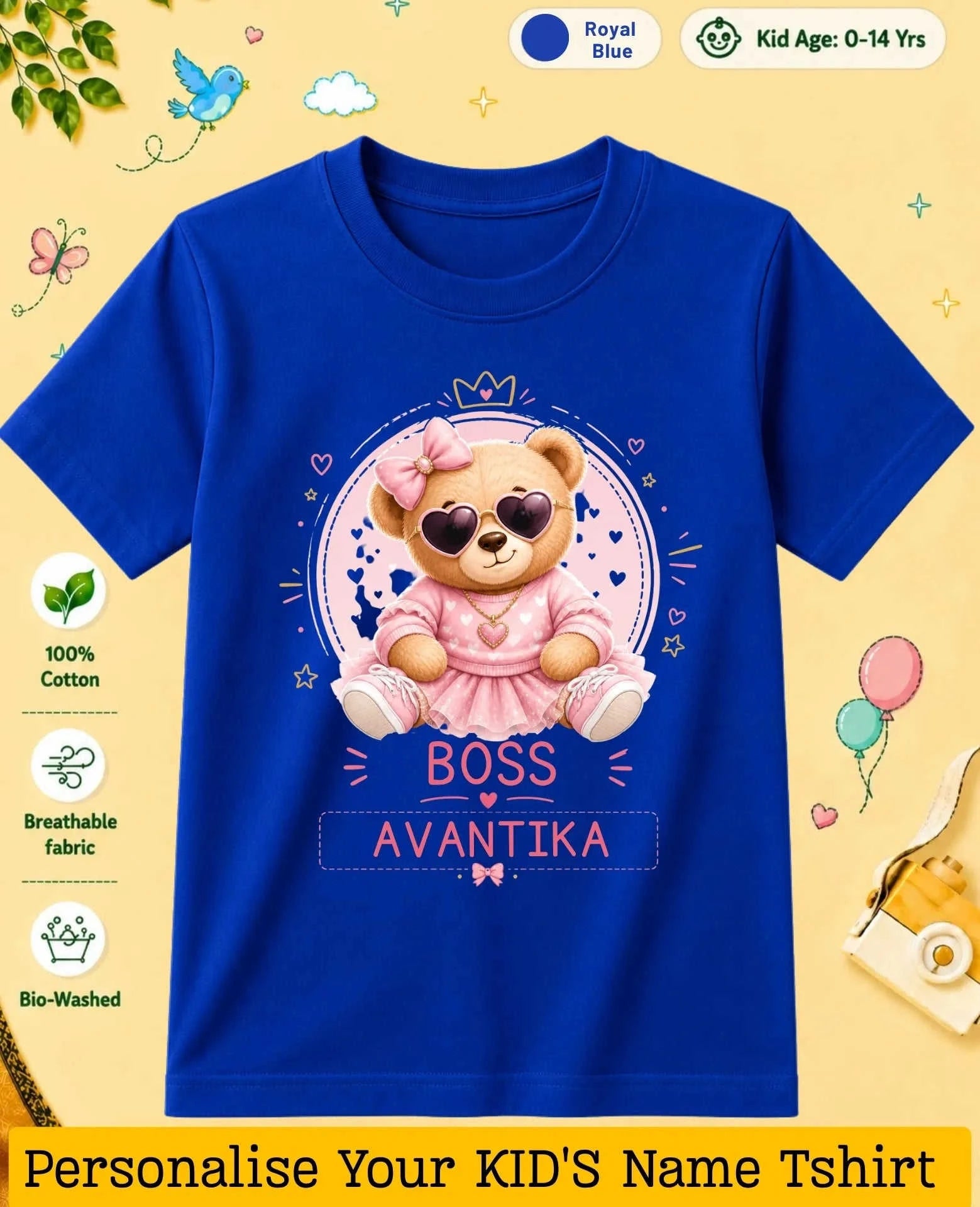 Little Boss Custom Kid Cotton Tshirt Swiftsoul