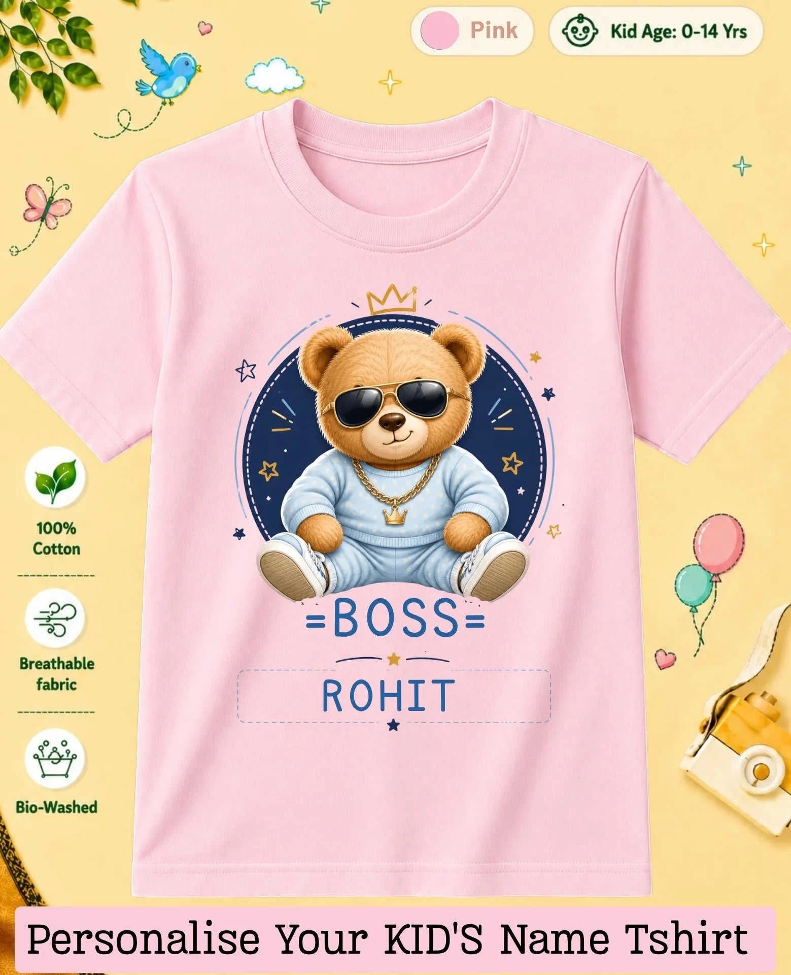 Little Boss Custom Kid Cotton Tshirt Swiftsoul