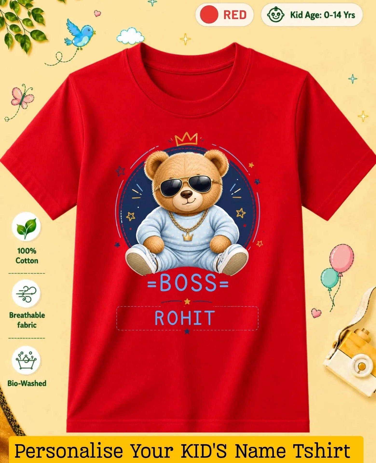 Little Boss Custom Kid Cotton Tshirt Swiftsoul