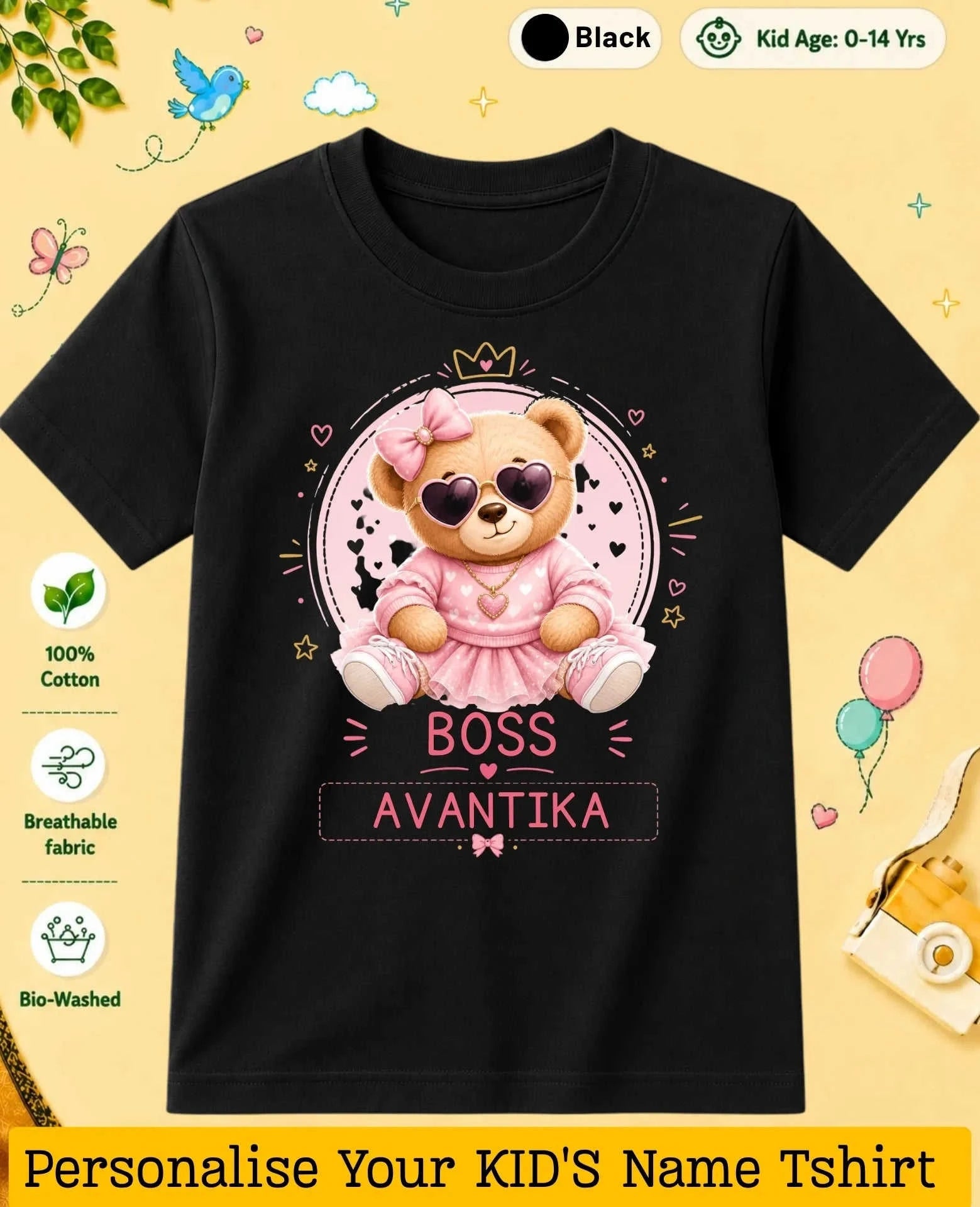 Little Boss Custom Kid Cotton Tshirt Swiftsoul