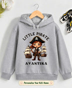 Little Captain Kid Cotton Custom Hoodie Swiftsoul