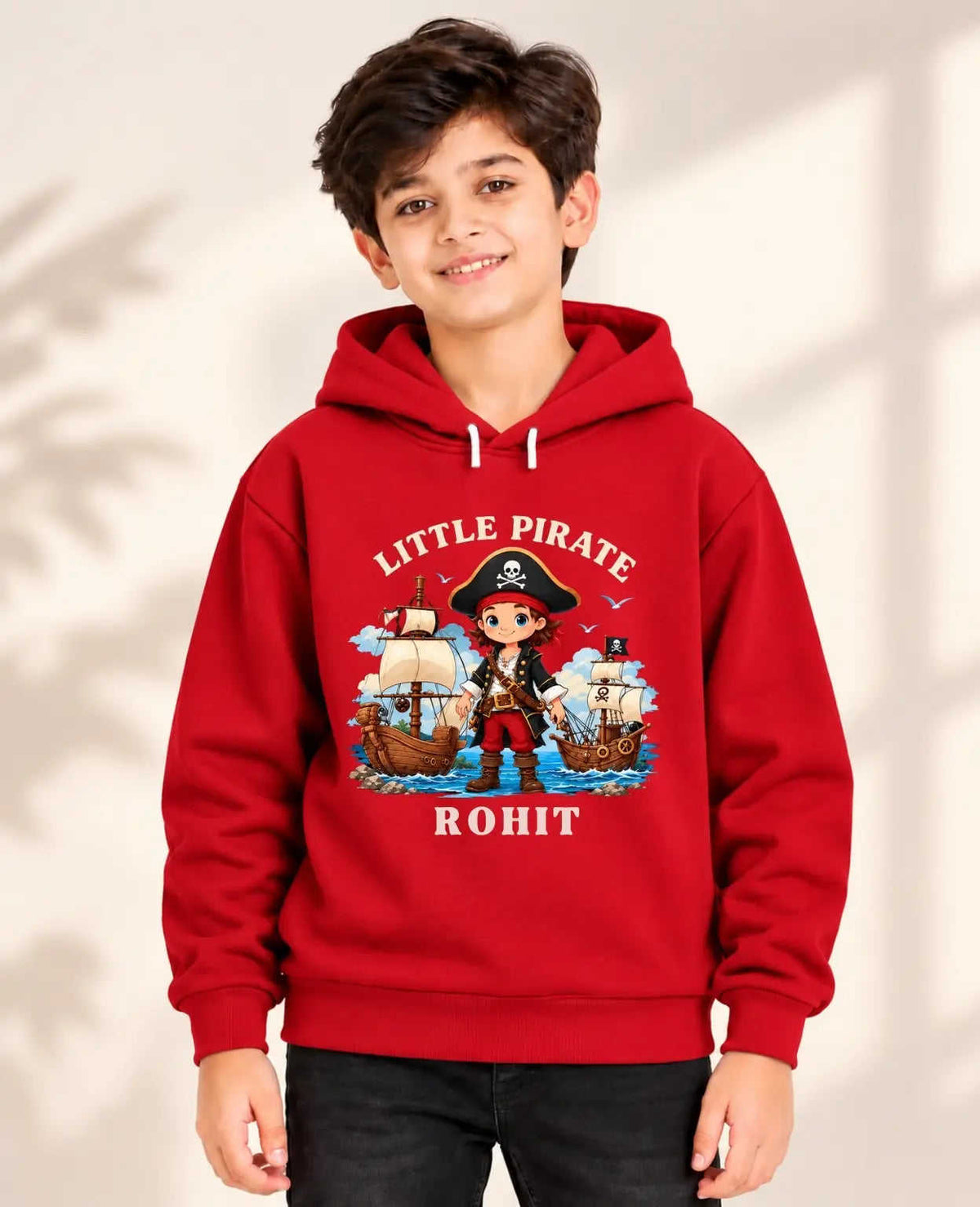 Little Captain Kid Cotton Custom Hoodie Swiftsoul
