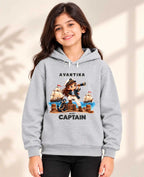 Little Captain Kid Cotton Custom Hoodie Swiftsoul