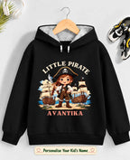 Little Captain Kid Cotton Custom Hoodie Swiftsoul