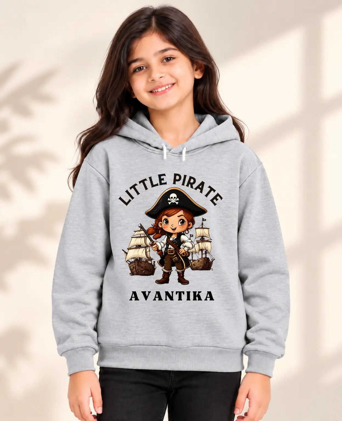 Little Captain Kid Cotton Custom Hoodie Swiftsoul