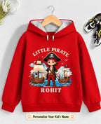 Little Captain Kid Cotton Custom Hoodie Swiftsoul