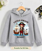 Little Captain Kid Cotton Custom Hoodie Swiftsoul