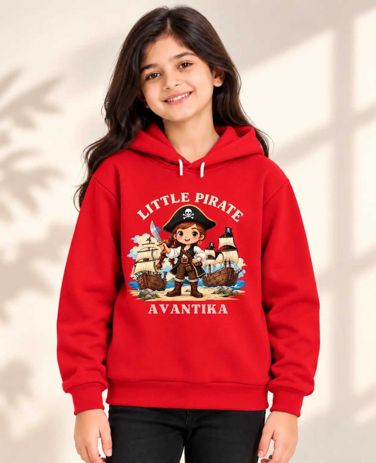 Little Captain Kid Cotton Custom Hoodie Swiftsoul