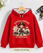 Little Captain Kid Cotton Custom Hoodie Swiftsoul