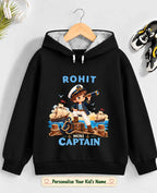 Little Captain Kid Cotton Custom Hoodie Swiftsoul