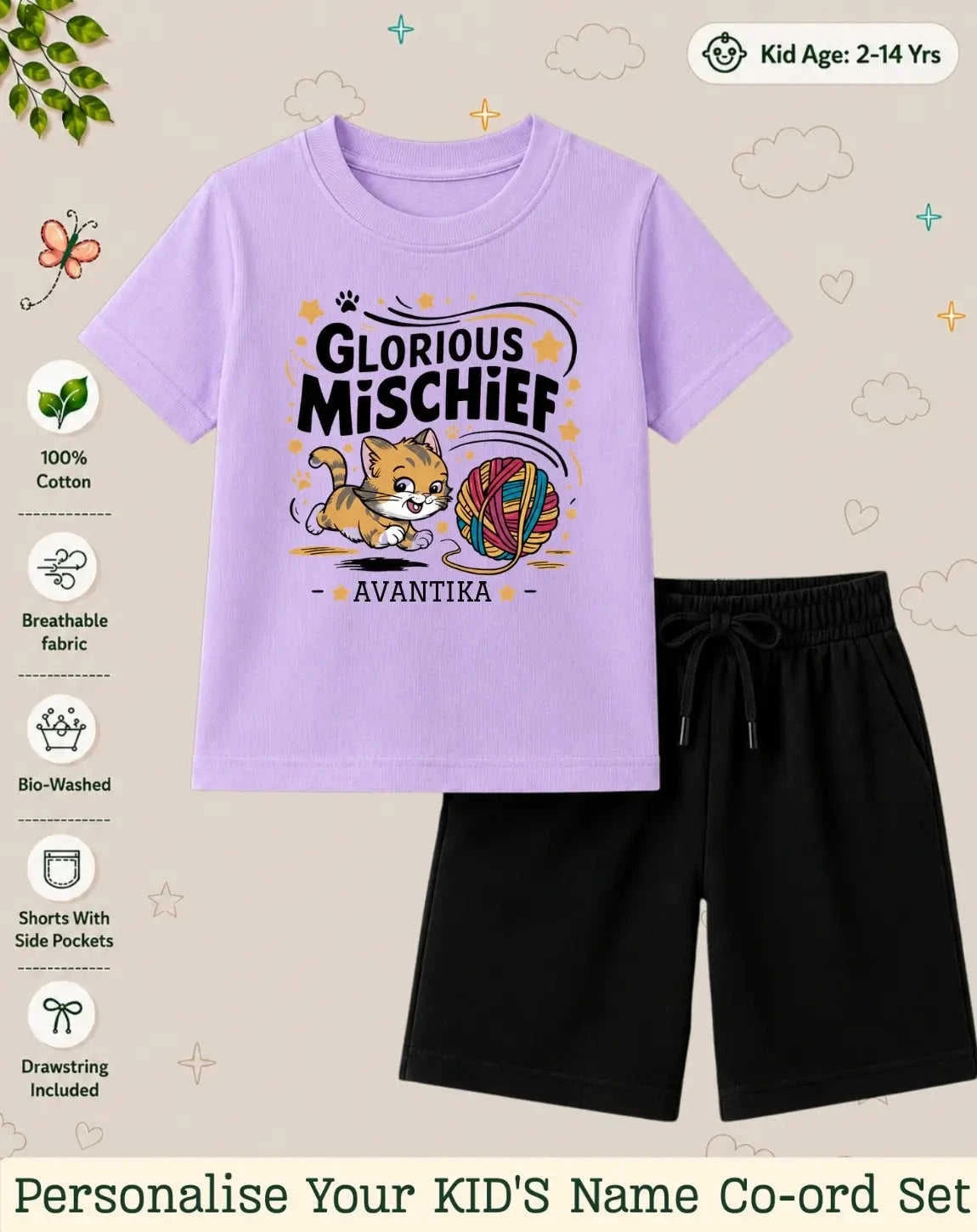 Little Mischief Makers Custom Kid Co-ord Set Swiftsoul