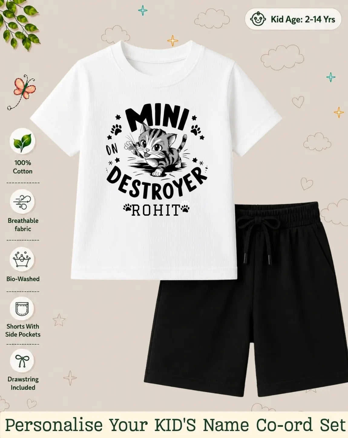 Little Mischief Makers Custom Kid Co-ord Set Swiftsoul