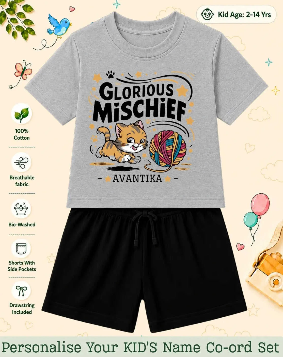 Little Mischief Makers Custom Kid Co-ord Set Swiftsoul