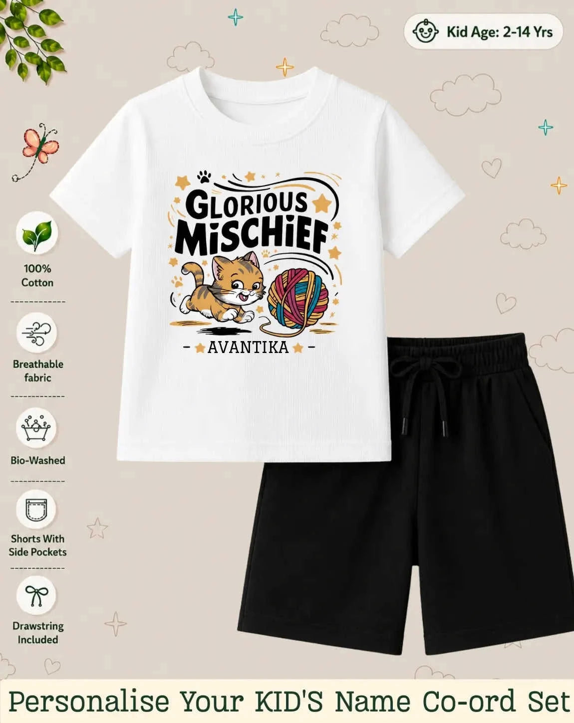 Little Mischief Makers Custom Kid Co-ord Set Swiftsoul