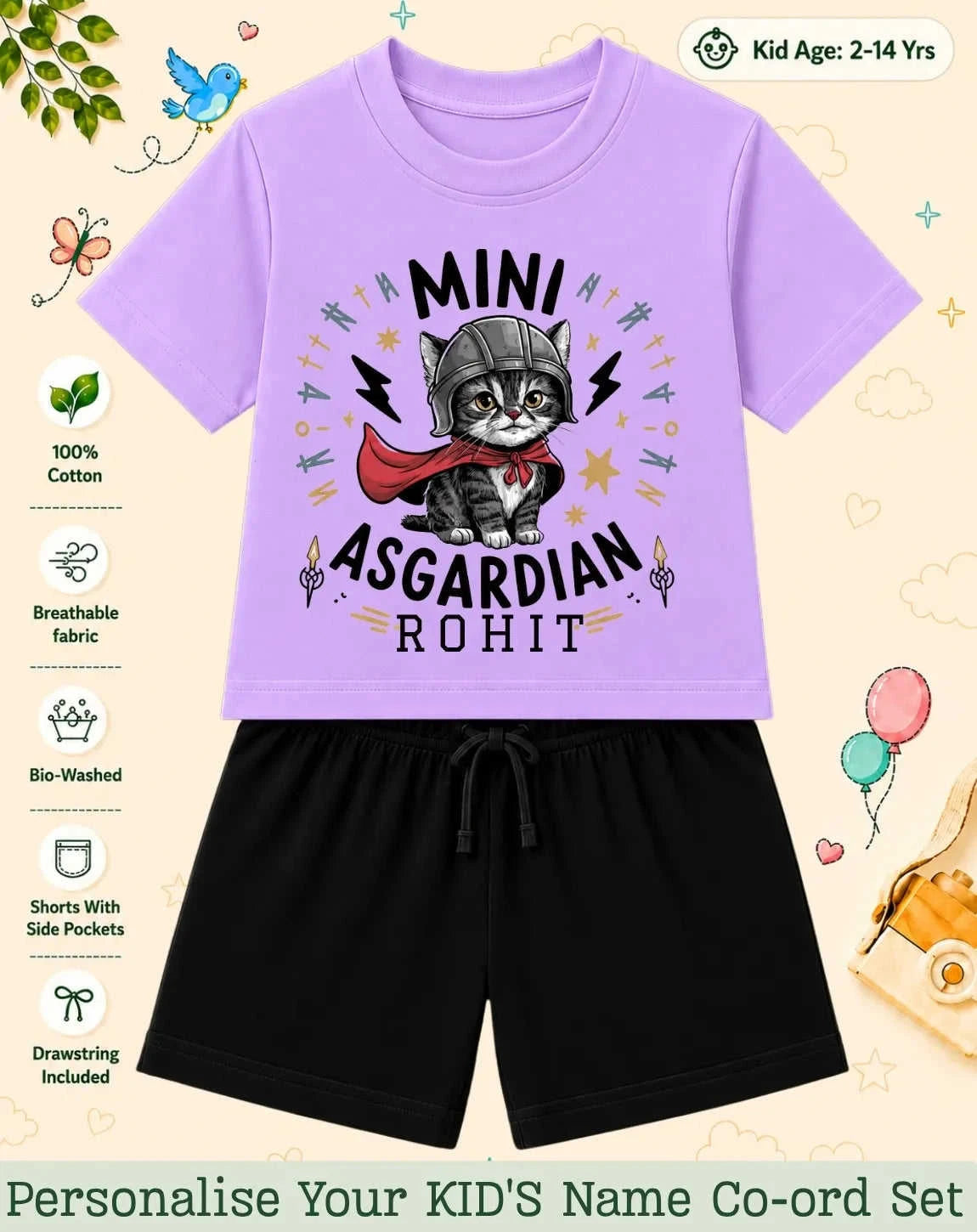 Little Mischief Makers Custom Kid's Co-ord Set Swiftsoul