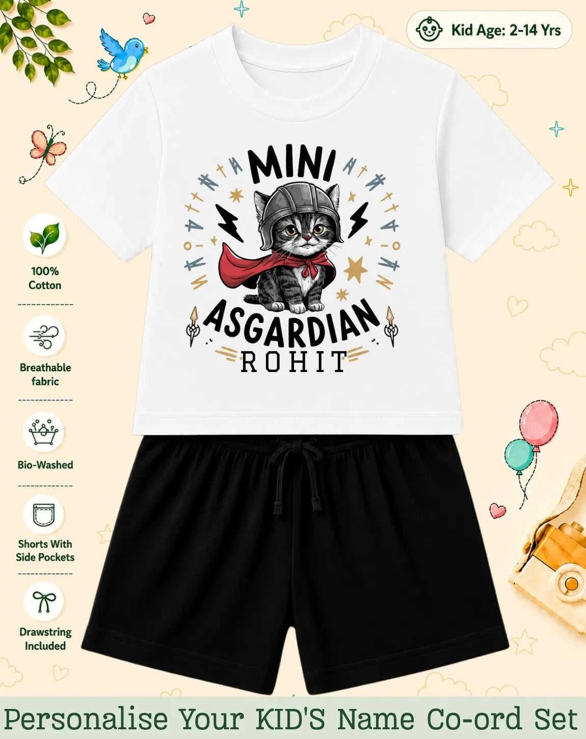 Little Mischief Makers Custom Kid's Co-ord Set Swiftsoul