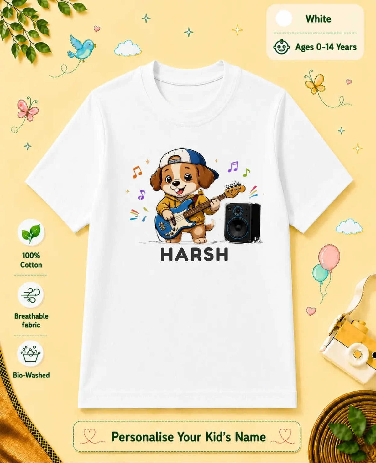Little Musician Custom Kid Cotton Tee Swiftsoul