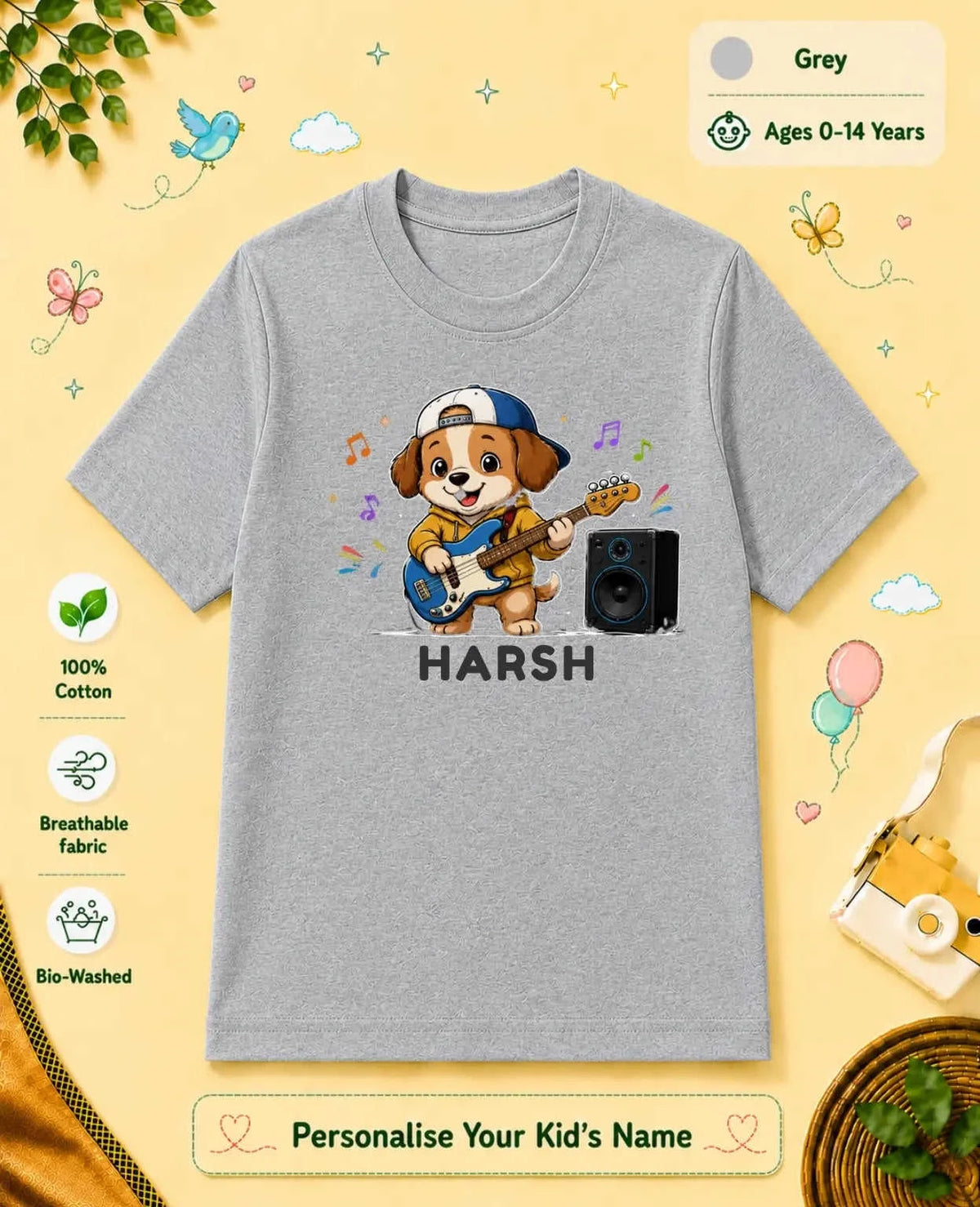 Little Musician Custom Kid Cotton Tee Swiftsoul