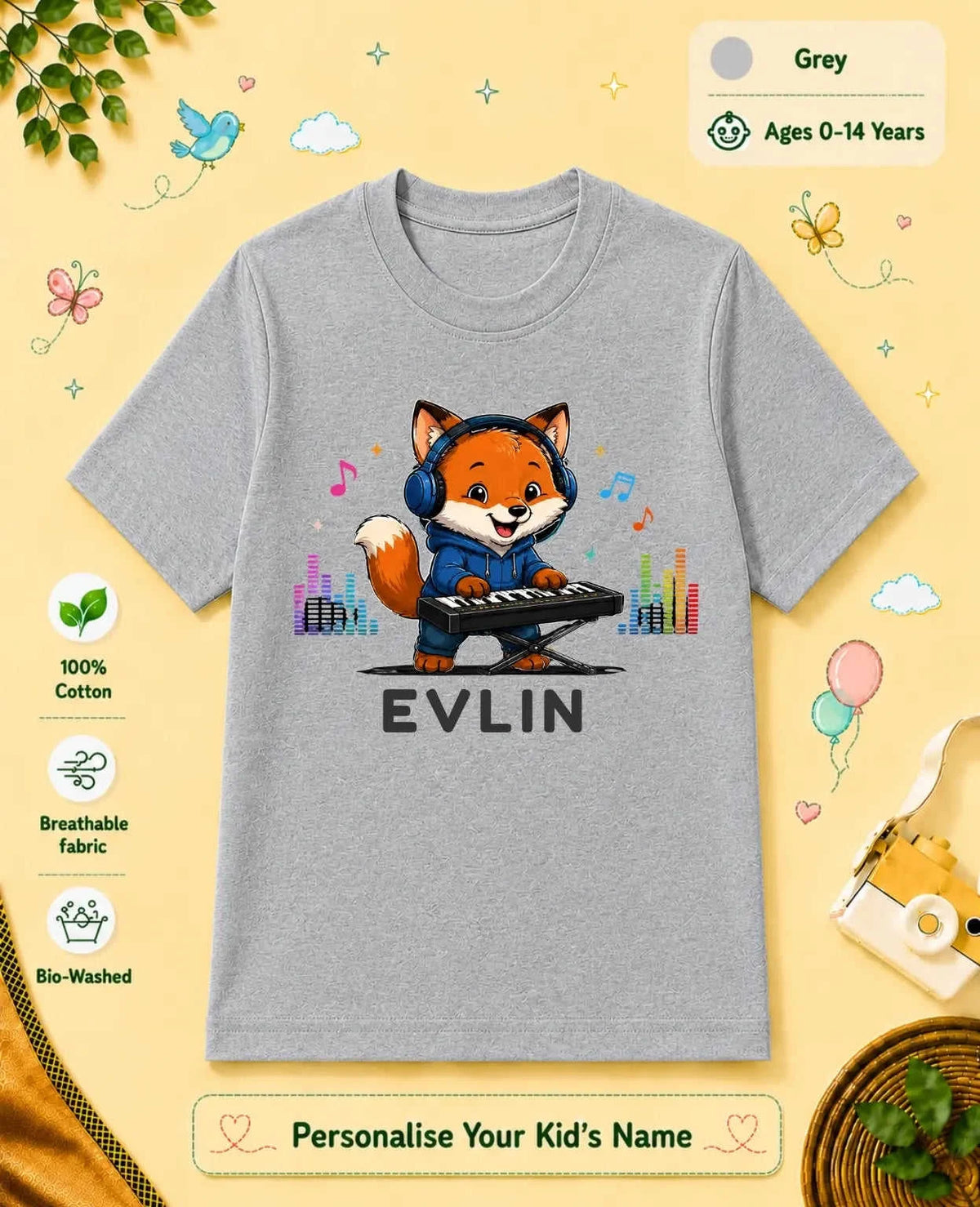 Little Musician Custom Kid Cotton Tee Swiftsoul