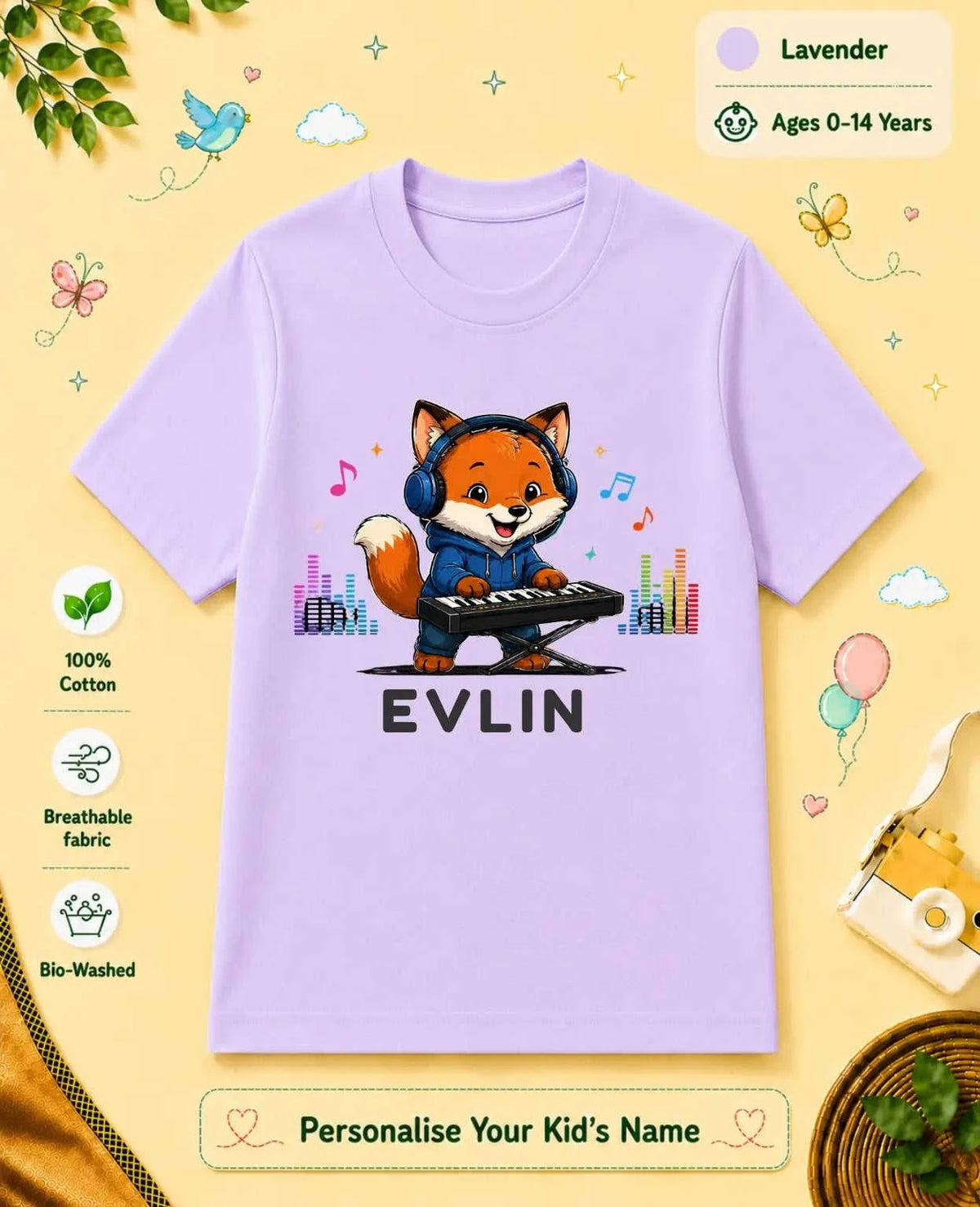 Little Musician Custom Kid Cotton Tee Swiftsoul