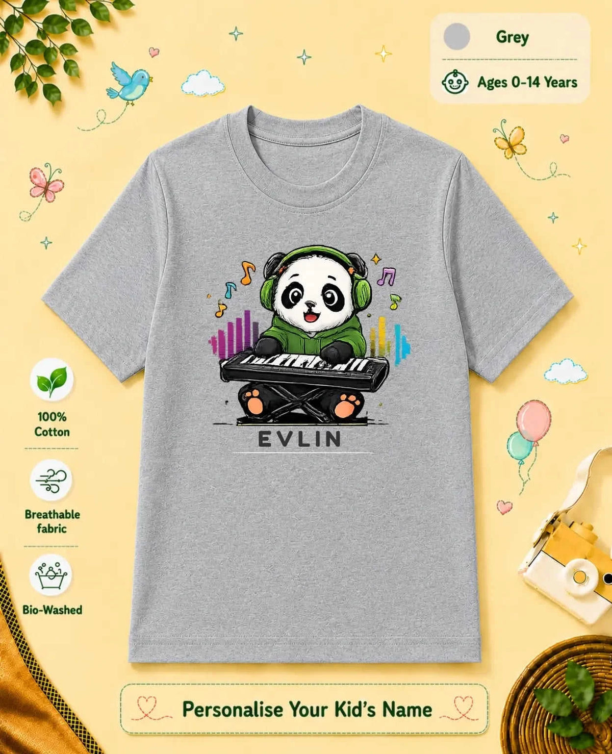 Little Musician Custom Kid Cotton Tee Swiftsoul