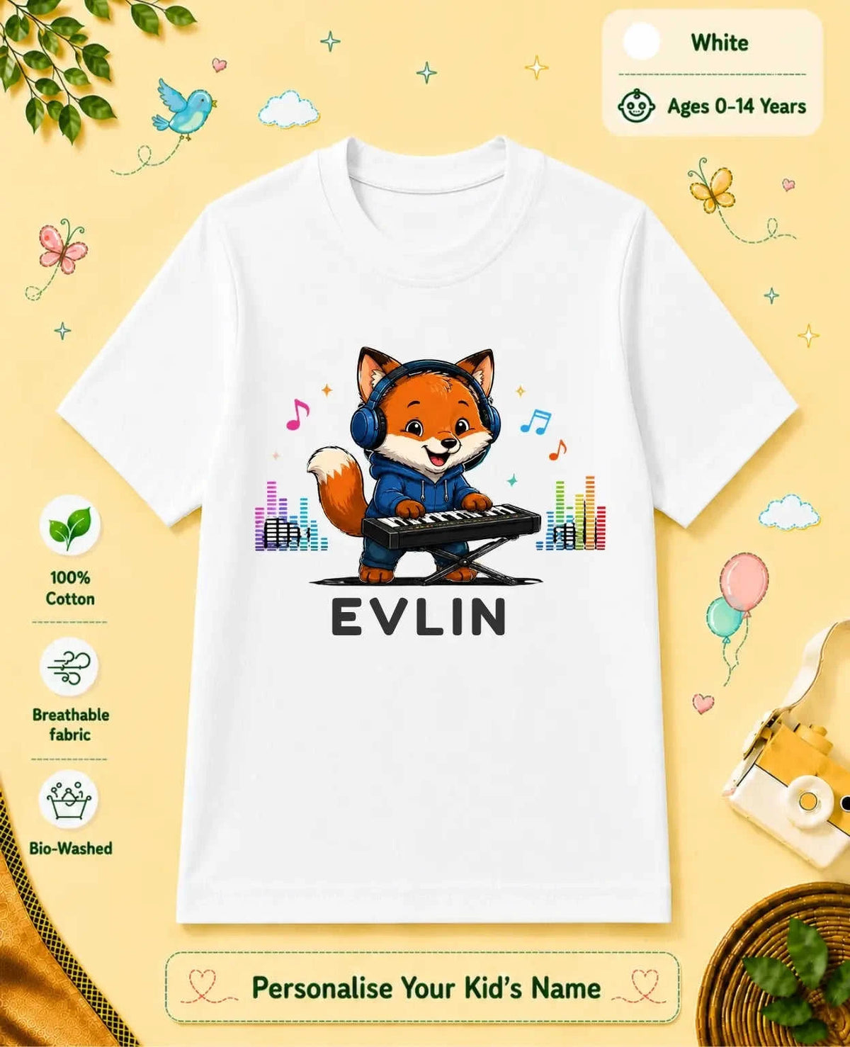 Little Musician Custom Kid Cotton Tee Swiftsoul