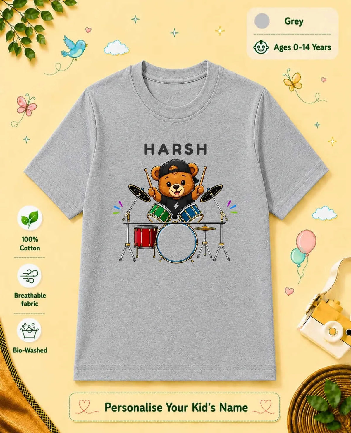 Little Musician Custom Kid Cotton Tee Swiftsoul