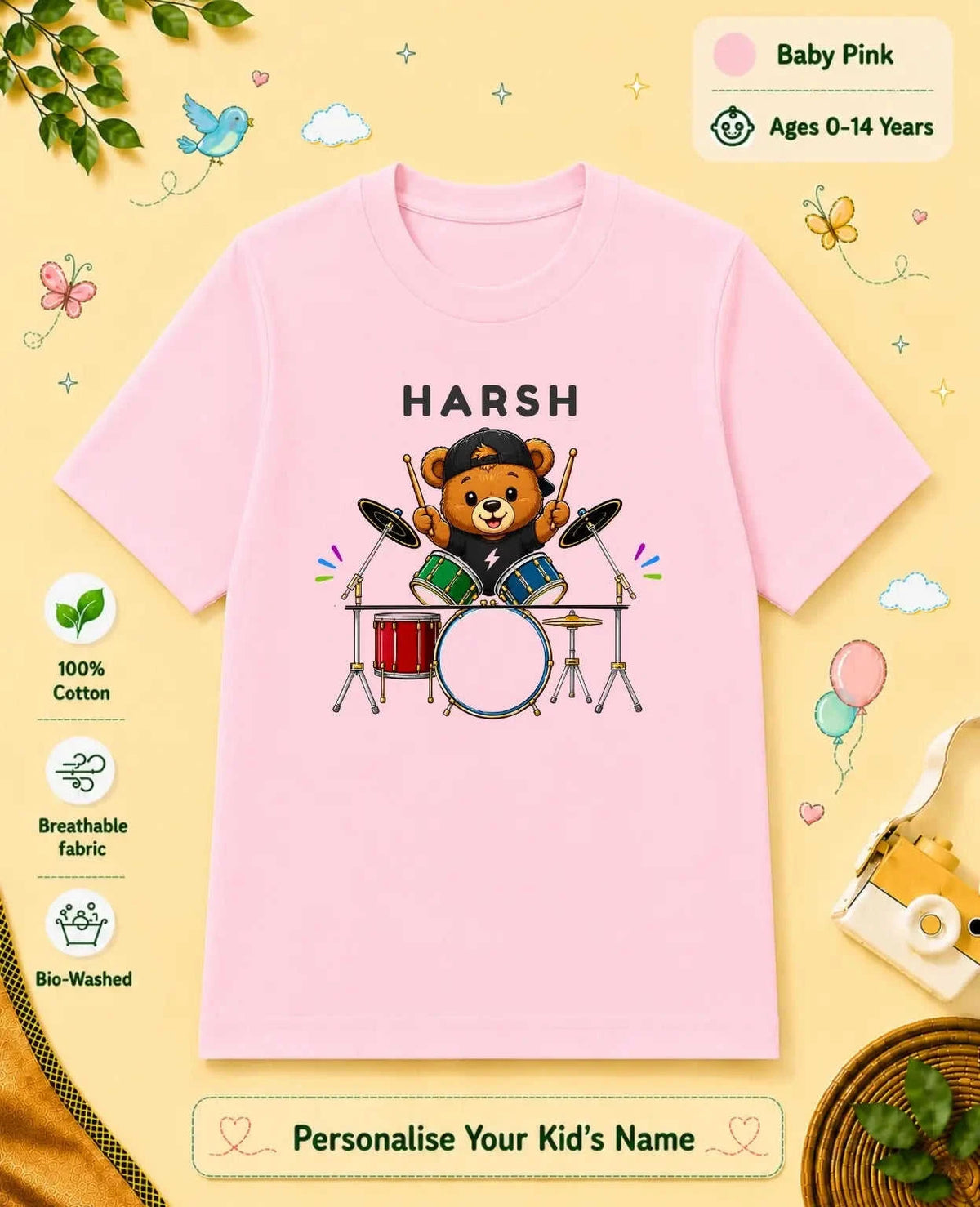 Little Musician Custom Kid Cotton Tee Swiftsoul