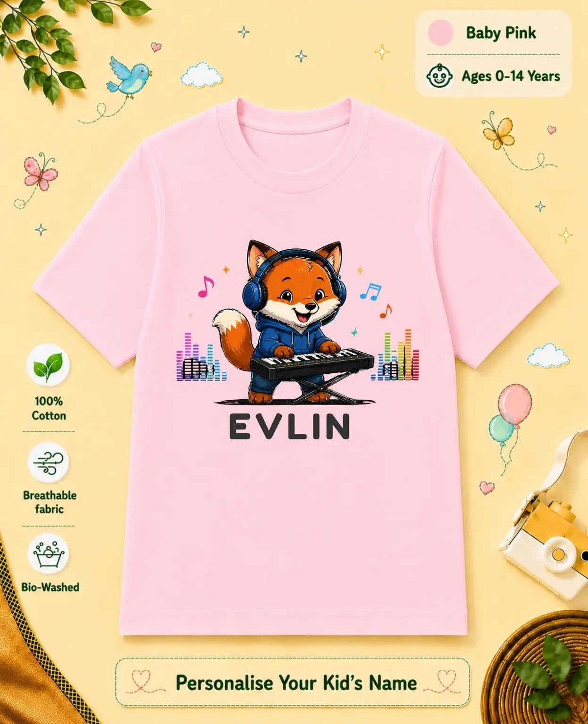 Little Musician Custom Kid Cotton Tee Swiftsoul