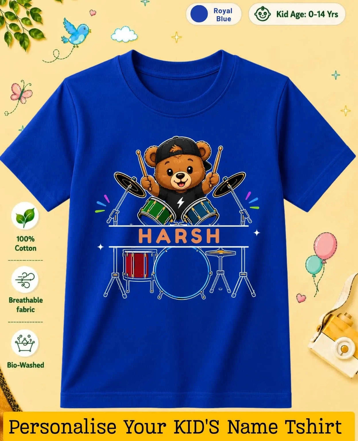 Little Musician Custom Kid Cotton Tshirt Swiftsoul