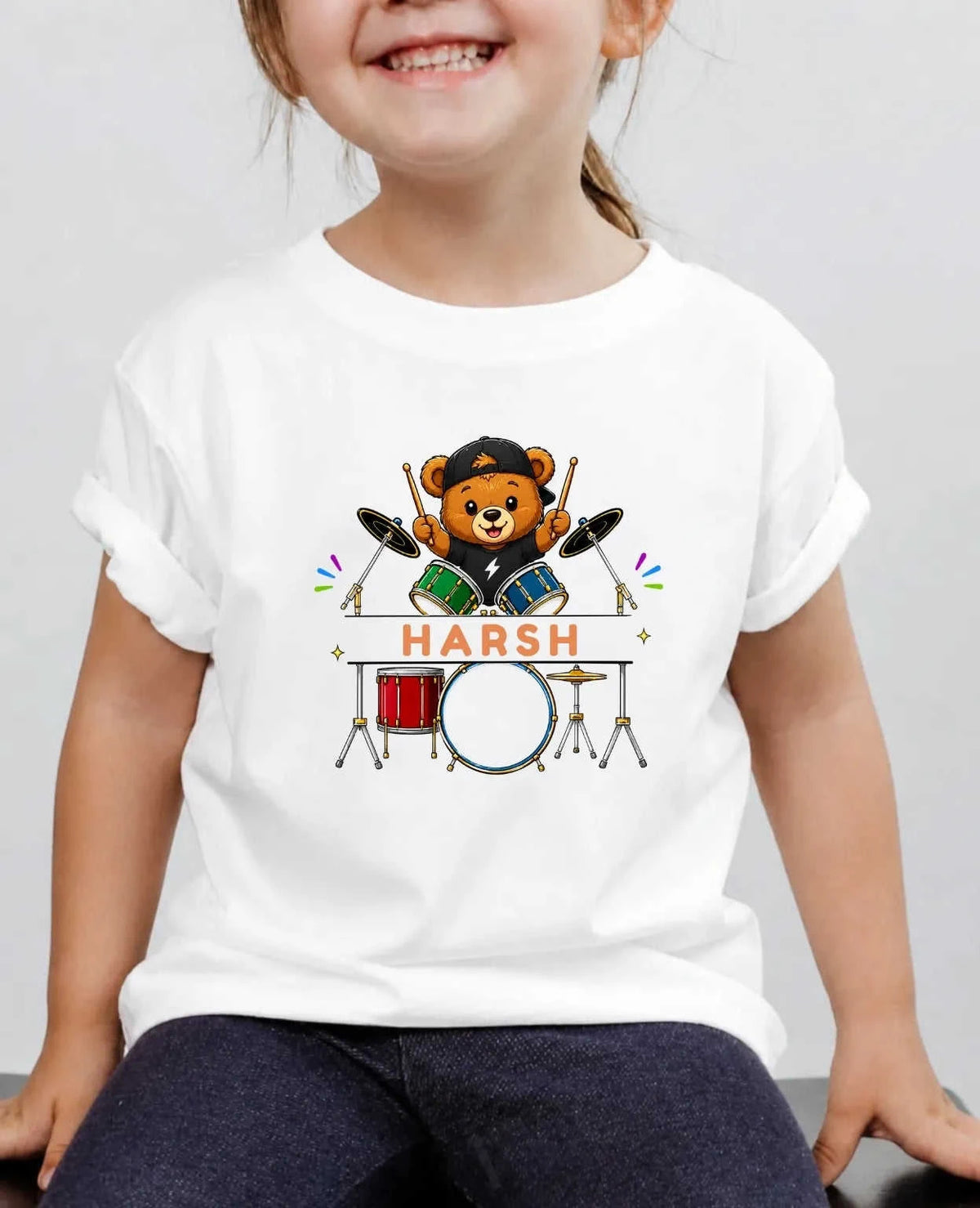 Little Musician Custom Kid Cotton Tshirt Swiftsoul