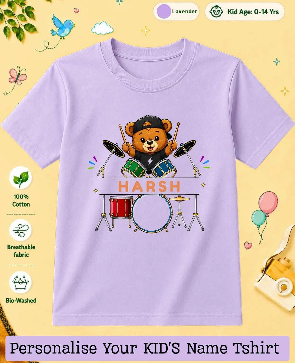 Little Musician Custom Kid Cotton Tshirt Swiftsoul