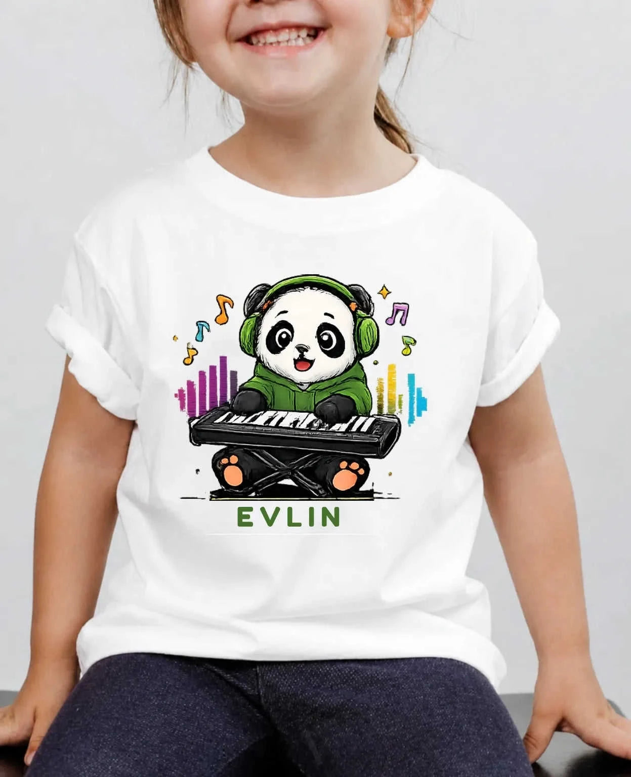Little Musician Custom Kid Cotton Tshirt Swiftsoul