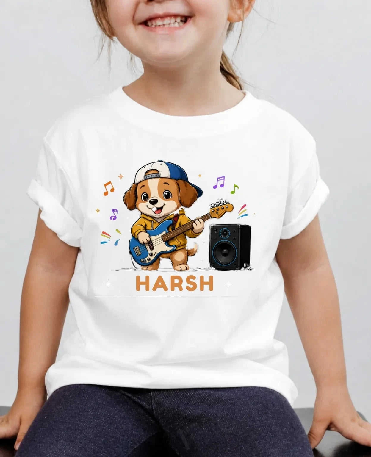 Little Musician Custom Kid Cotton Tshirt Swiftsoul