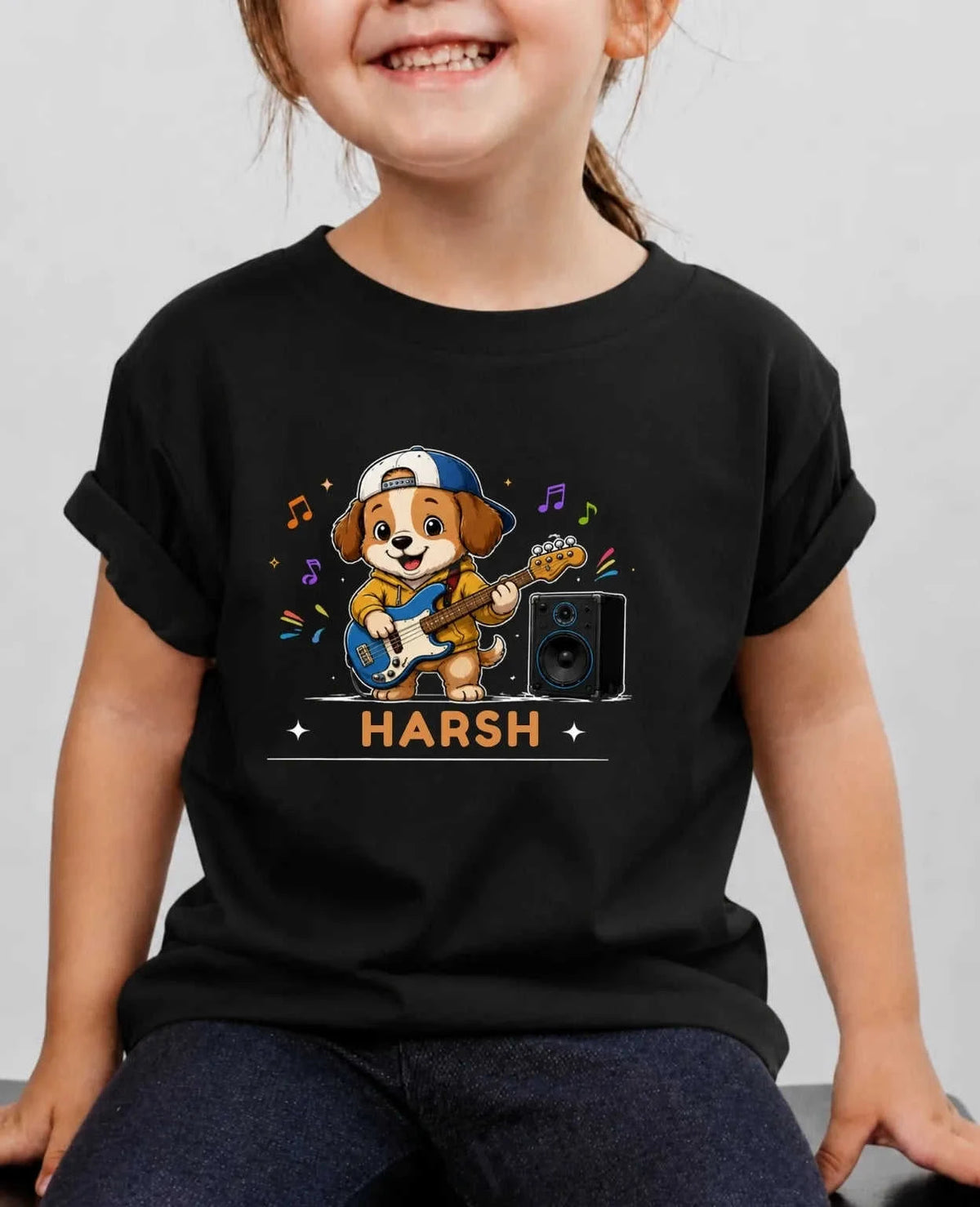 Little Musician Custom Kid Cotton Tshirt Swiftsoul