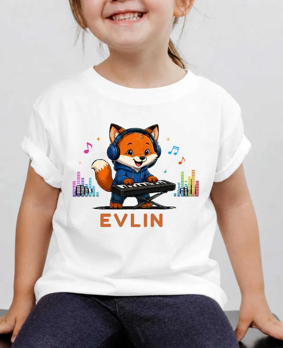 Little Musician Custom Kid Cotton Tshirt Swiftsoul