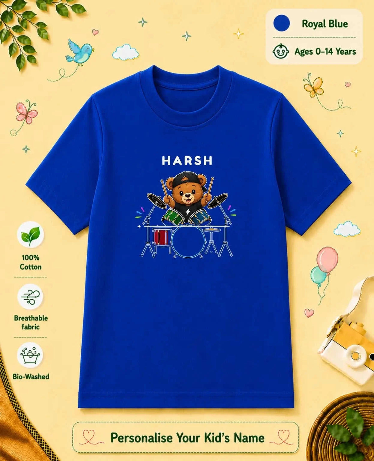 Little Musician Custom Kid Cotton Tshirt Swiftsoul