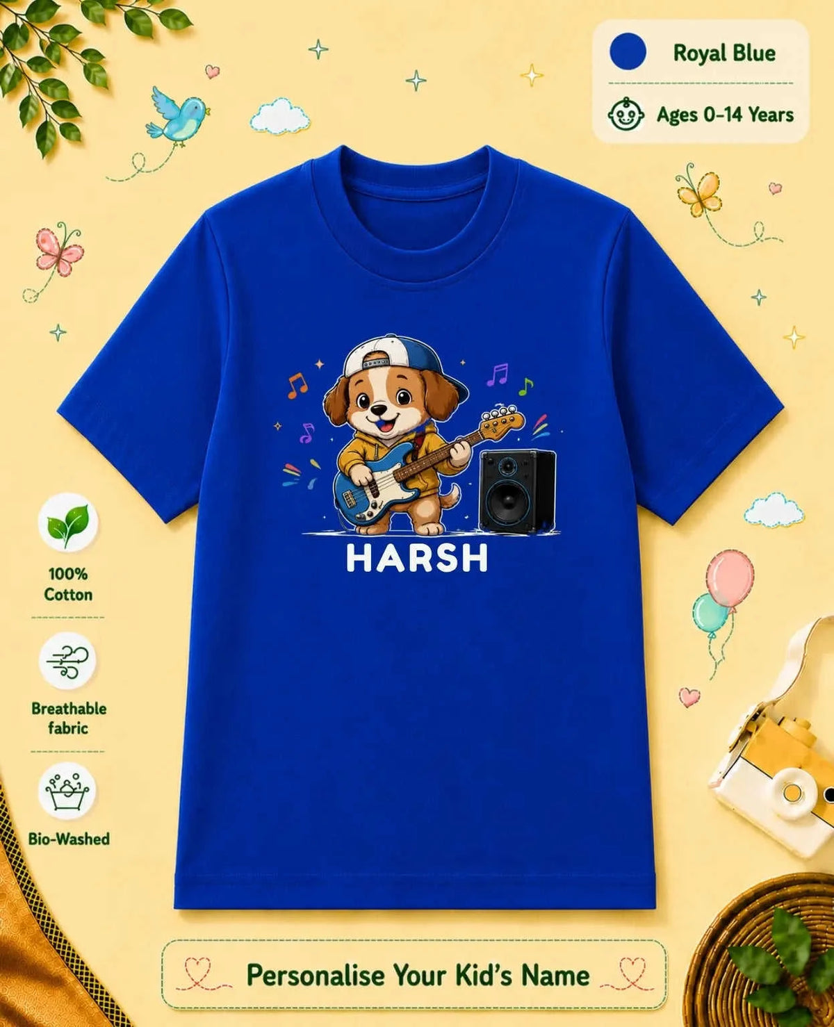 Little Musician Custom Kid Cotton Tshirt Swiftsoul