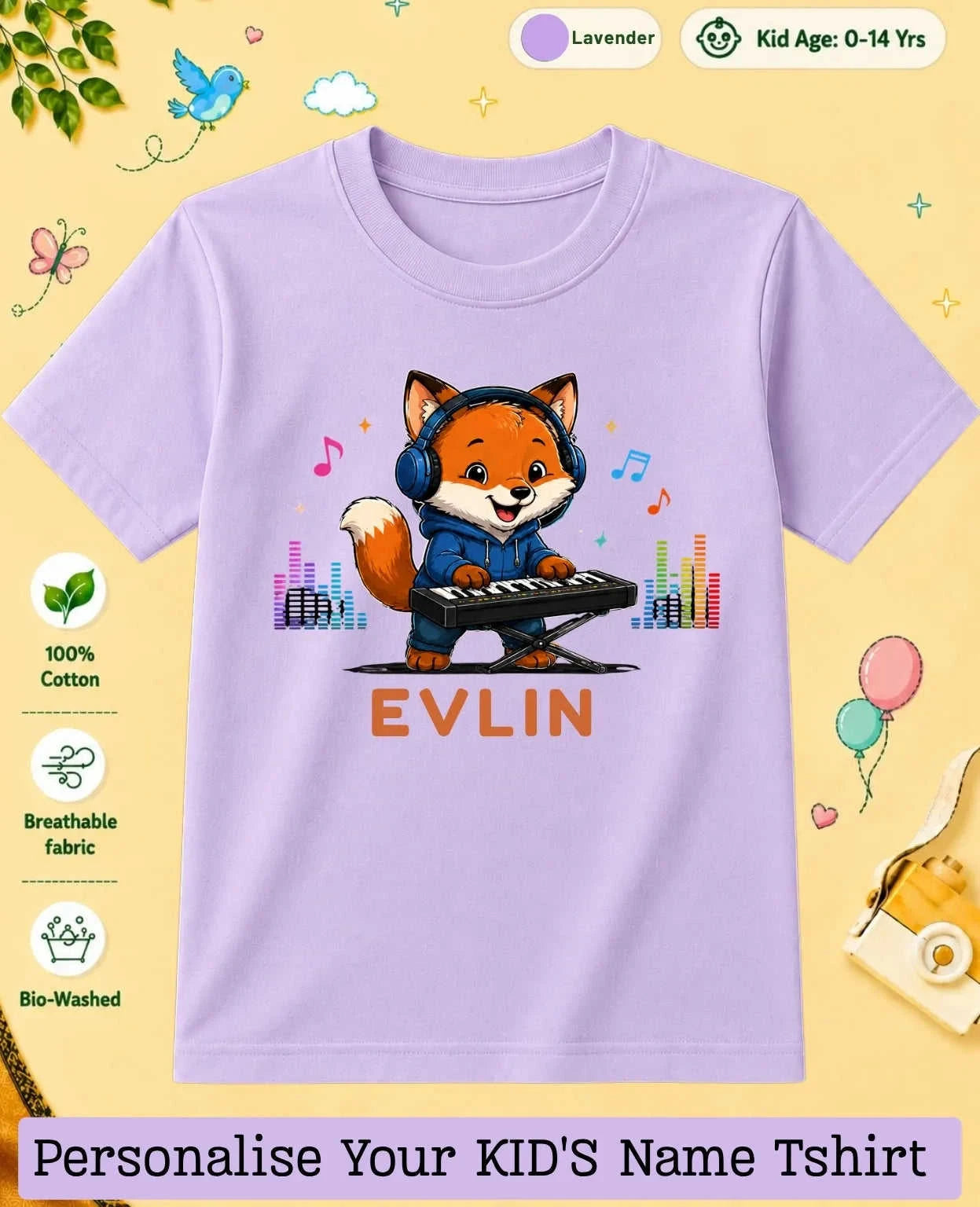 Little Musician Custom Kid Cotton Tshirt Swiftsoul