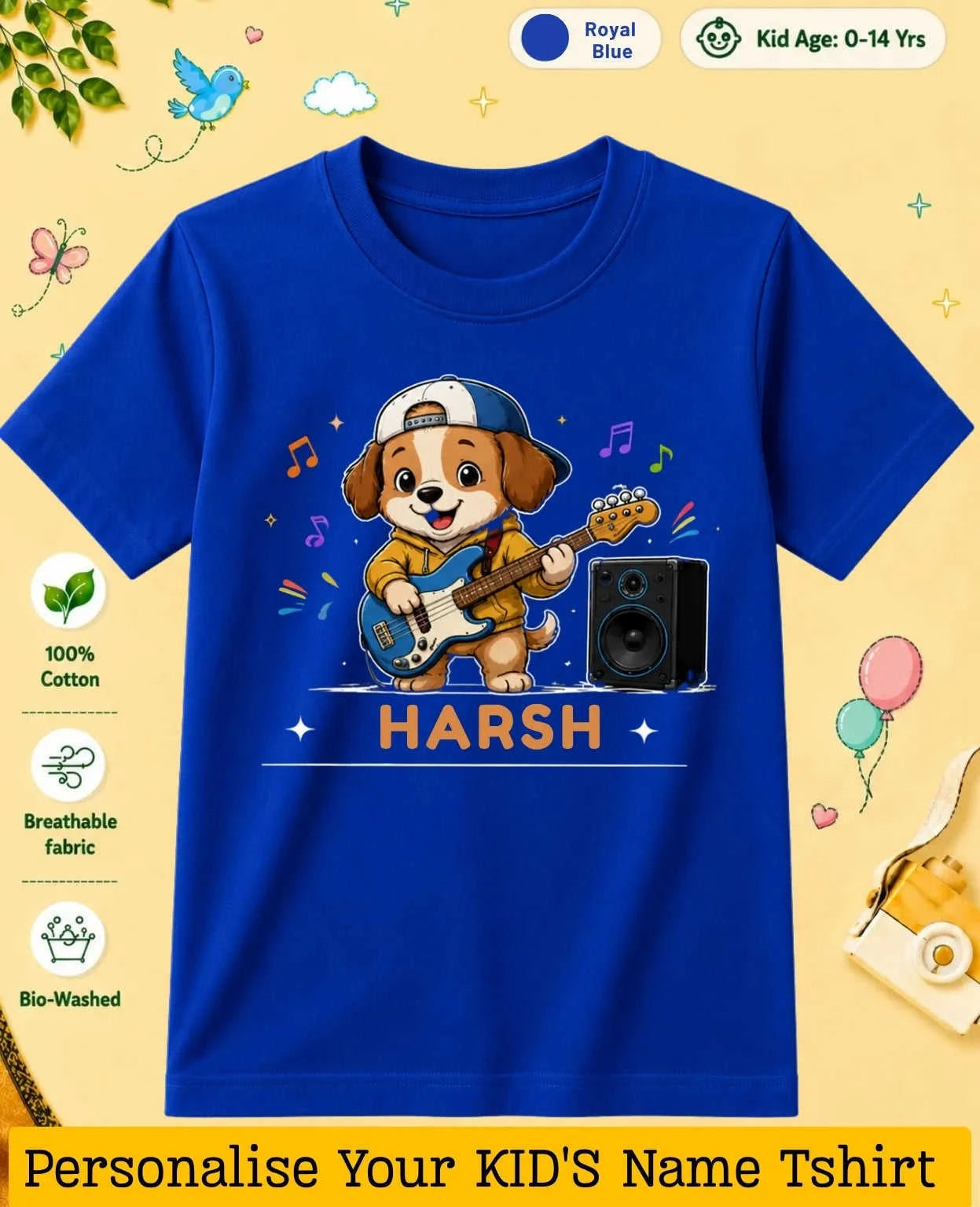 Little Musician Custom Kid Cotton Tshirt Swiftsoul