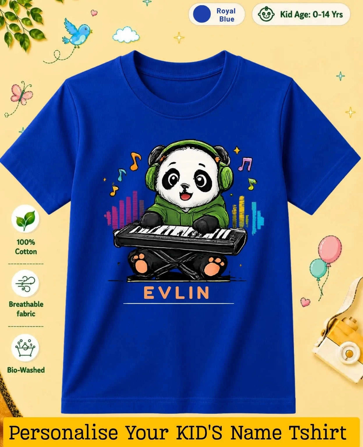 Little Musician Custom Kid Cotton Tshirt Swiftsoul
